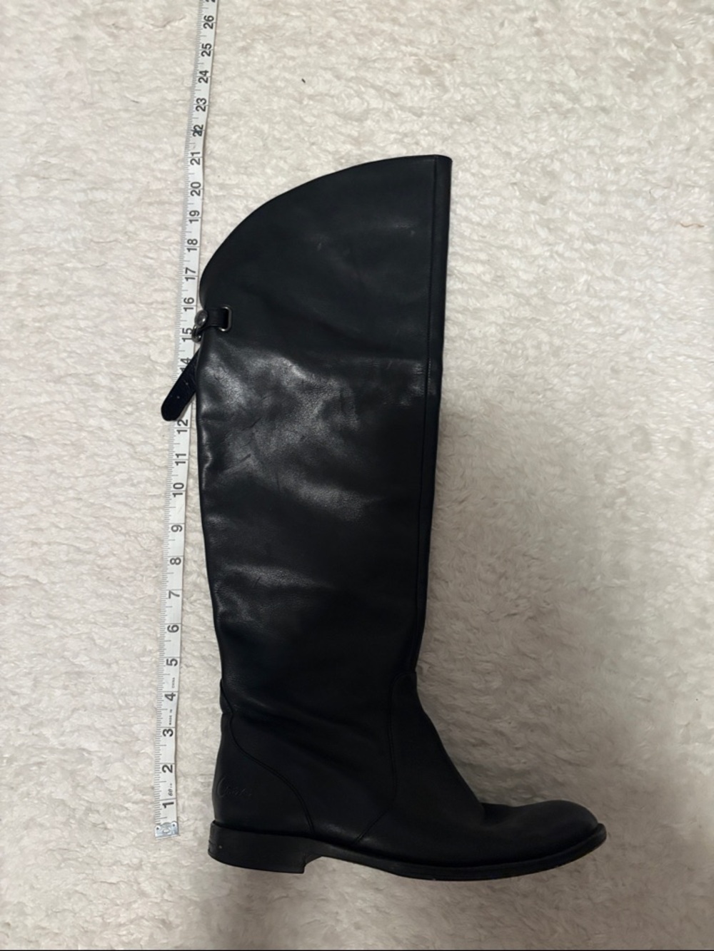 Coach Black Cheyenne Leather Over-the-Knee Boots - Picture 7 of 9